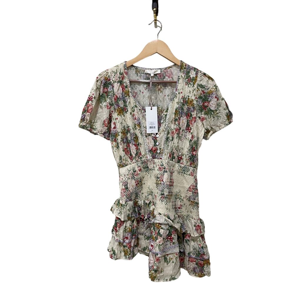 LoveShackFancy Keelin Mini Dress Size Medium - Picture 7 of 8
